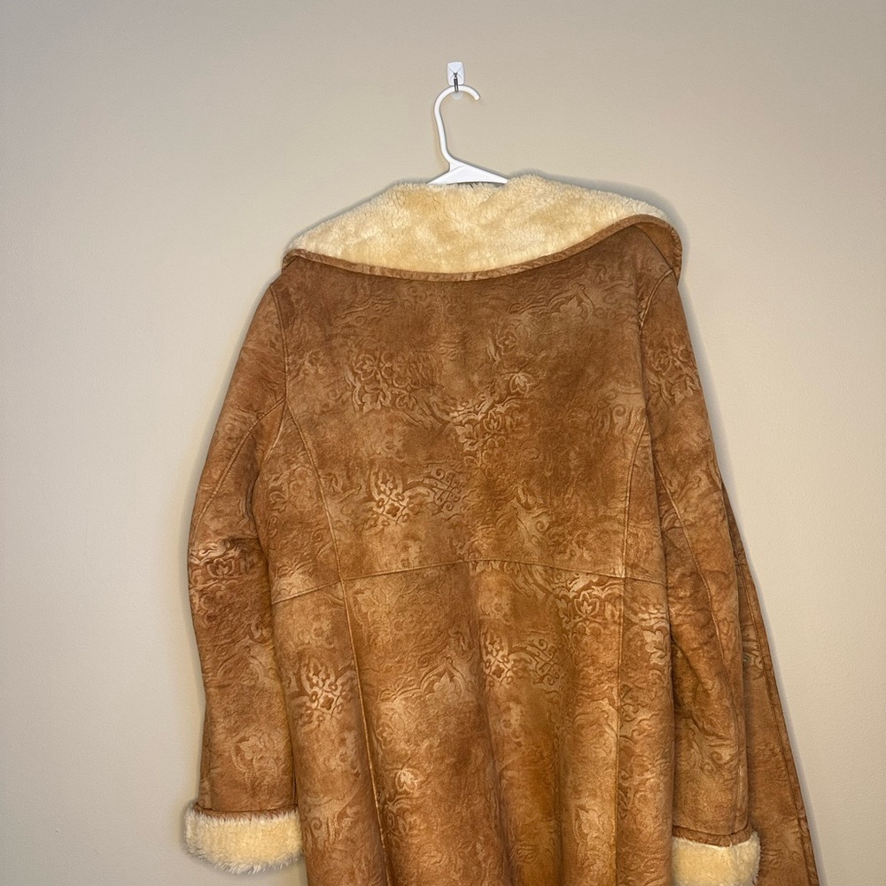 Bernardo Brown Shearling Coat - Picture 3 of 9